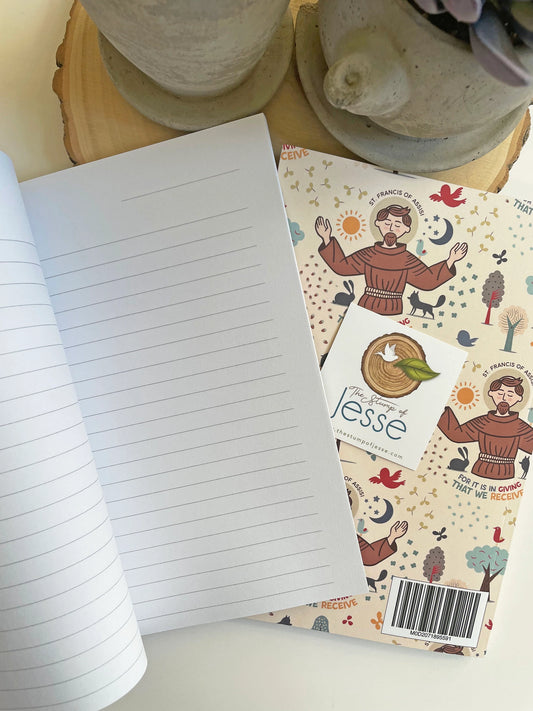 St. Francis of Assisi Ruled Notebook — Catholic Gift | Homeschool Bookshop