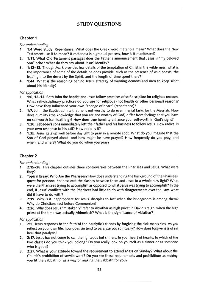 The Gospel of Mark, Ignatius Catholic Study Bible