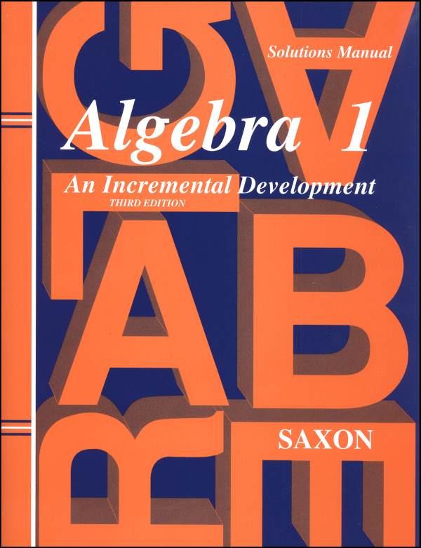 Saxon Algebra 1 Solution Manual