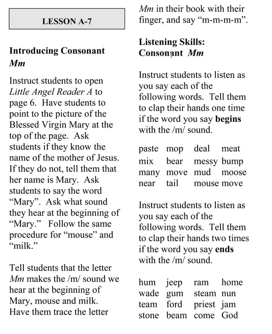 Little Angel Readers: Teacher's Manual Complete ABCD