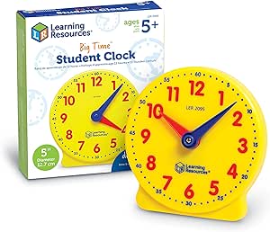 Learning Resources Big Time 12-Hour Student Clock — Catholic Homeschool Curriculum
