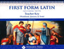 First Form Latin Teacher Key