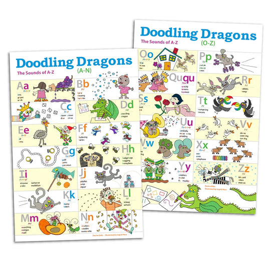 Doodling Dragons Phonogram Posters — Catholic Homeschool Curriculum