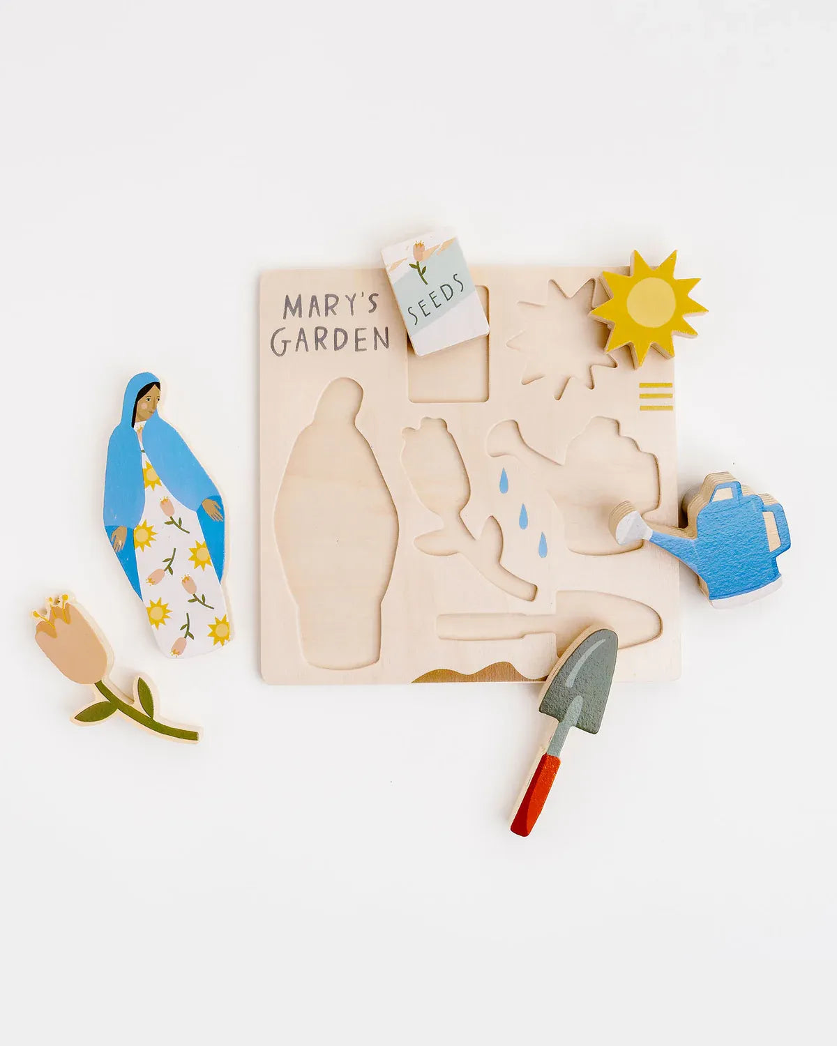 Mary's Garden Wooden Puzzle — Catholic Gift | Homeschool Bookshop