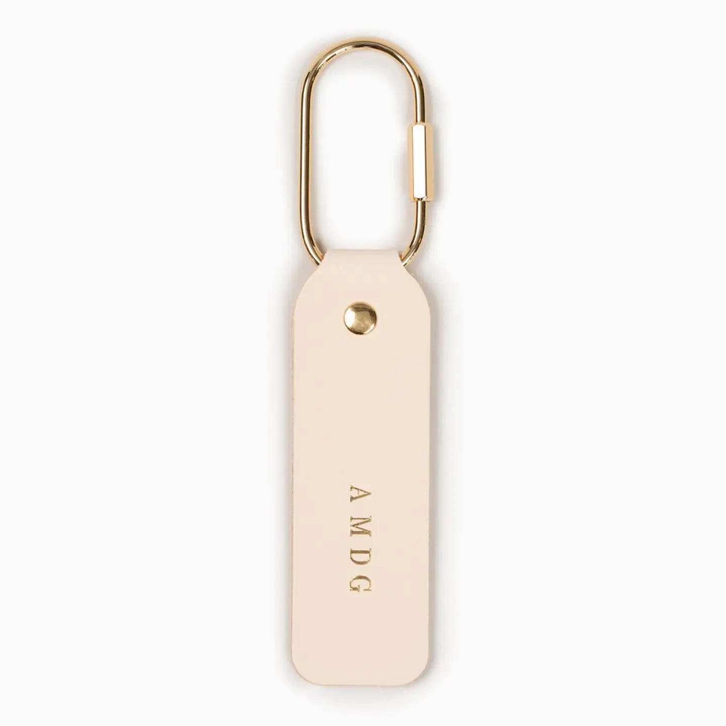 AMDG Leather Keychain — Catholic Gift | Homeschool Bookshop