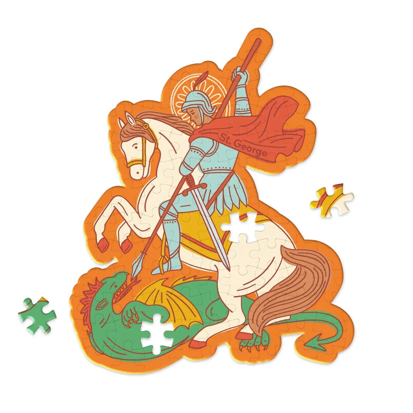 St. George & the Dragon Mini Puzzle — Catholic Gift | Homeschool Bookshop