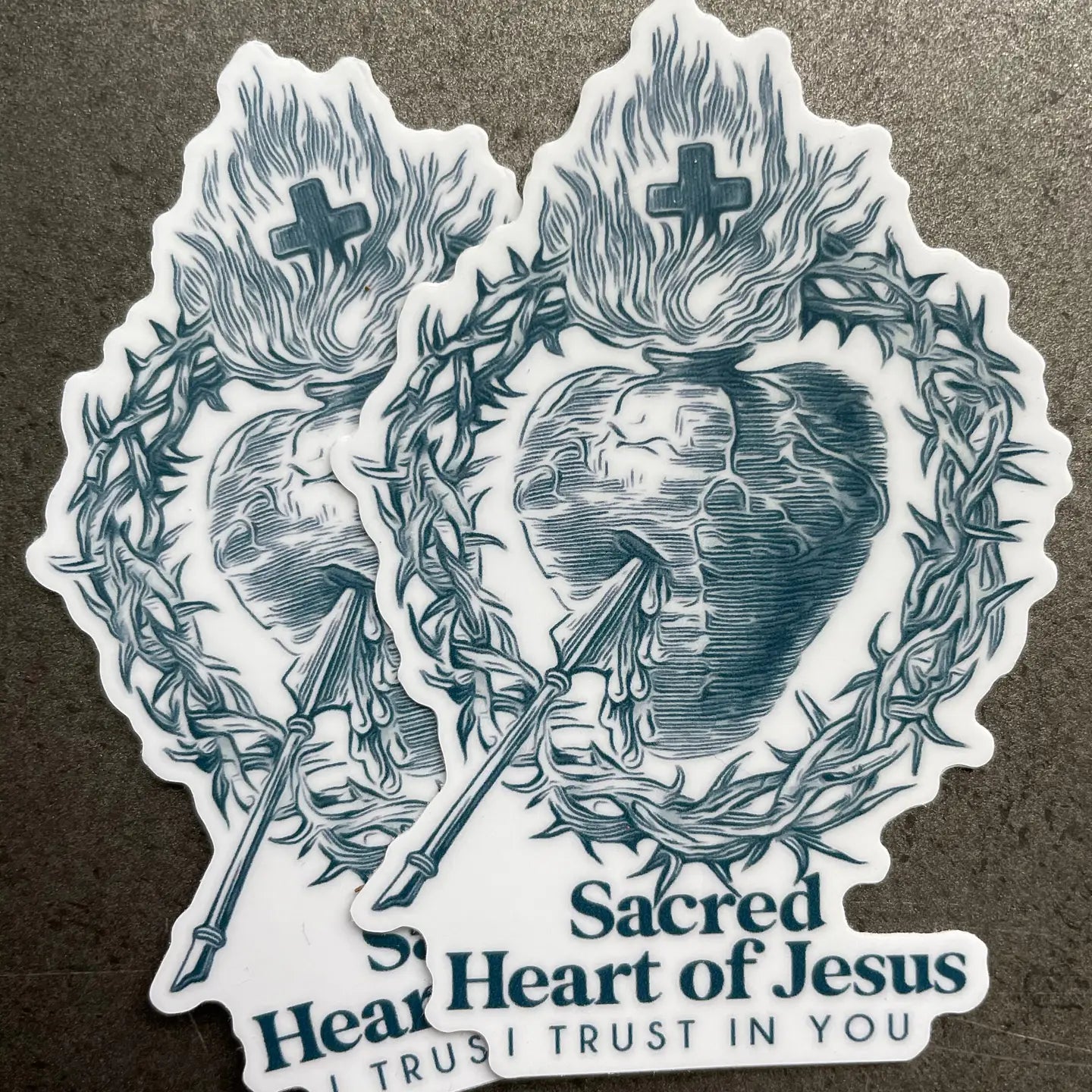 Sacred Heart of Jesus Waterproof Catholic Sticker — Catholic Gift | Homeschool Bookshop