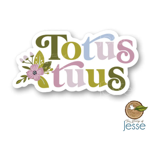 JPII Totus Tuus Waterproof Catholic Sticker — Catholic Gift | Homeschool Bookshop