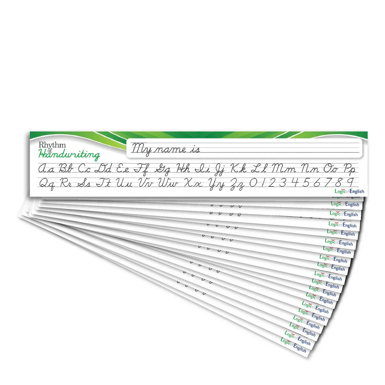 Rhythm of Handwriting Desk Strip - Cursive — Catholic Homeschool Curriculum