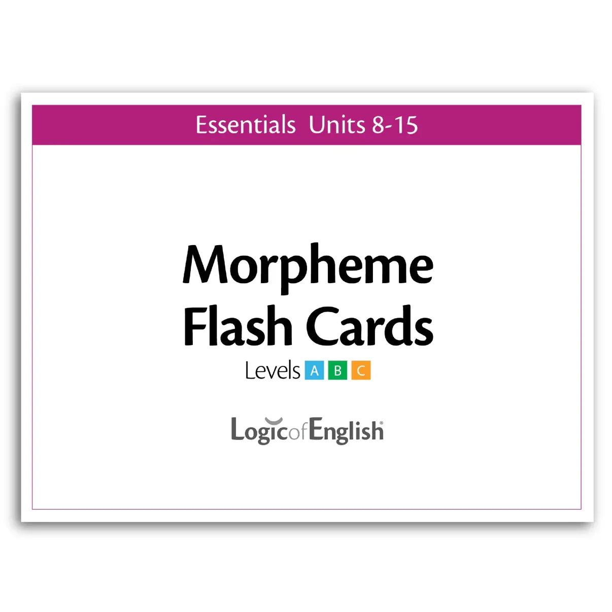 Essentials 8-15 Morpheme Flash Cards — Catholic Homeschool Curriculum