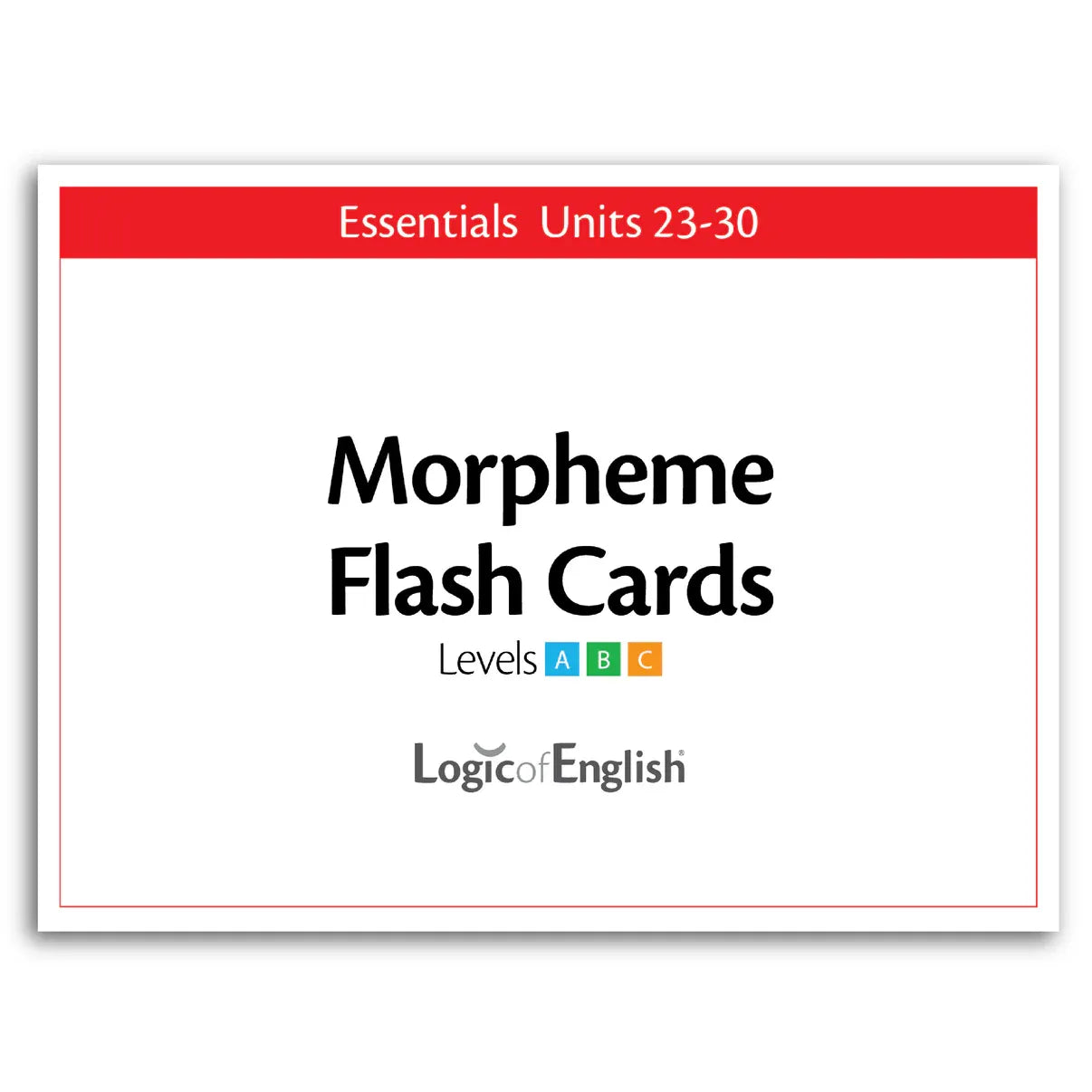 Essentials 23-30 Morpheme Flash Cards — Catholic Homeschool Curriculum