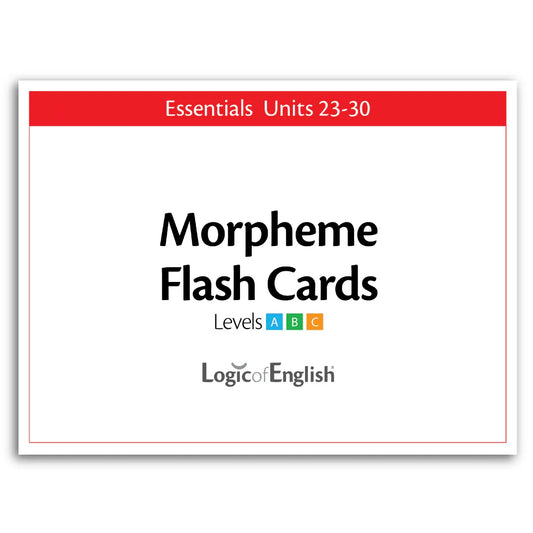 Essentials 23-30 Morpheme Flash Cards — Catholic Homeschool Curriculum