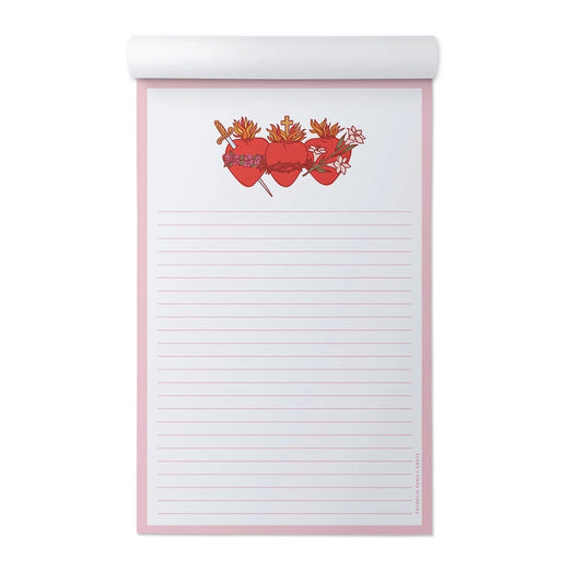 Holy Family Hearts Notepad — Catholic Gift | Homeschool Bookshop