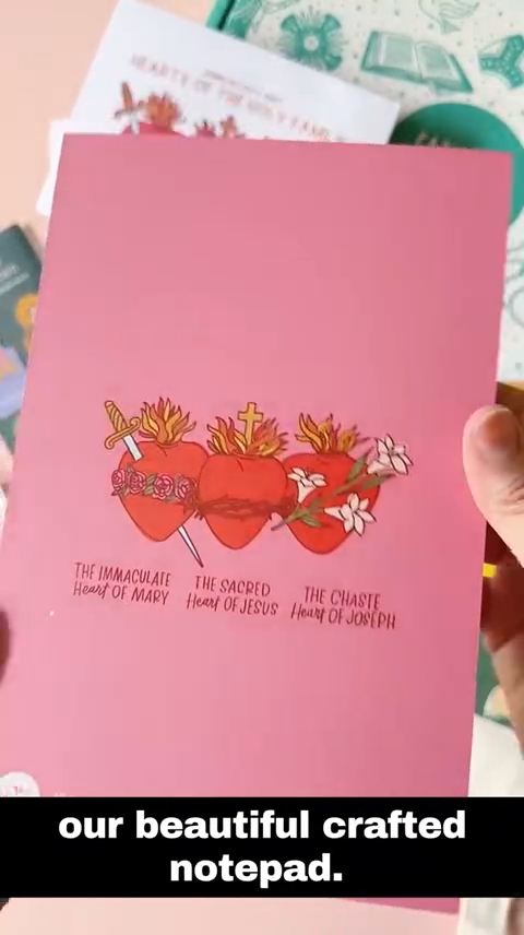 Holy Family Hearts Notepad — Catholic Gift | Homeschool Bookshop