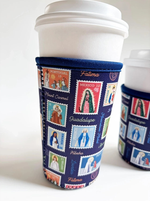 Ave Maria Post Catholic Drink Sleeve | Coffee Cozie — Catholic Gift | Homeschool Bookshop