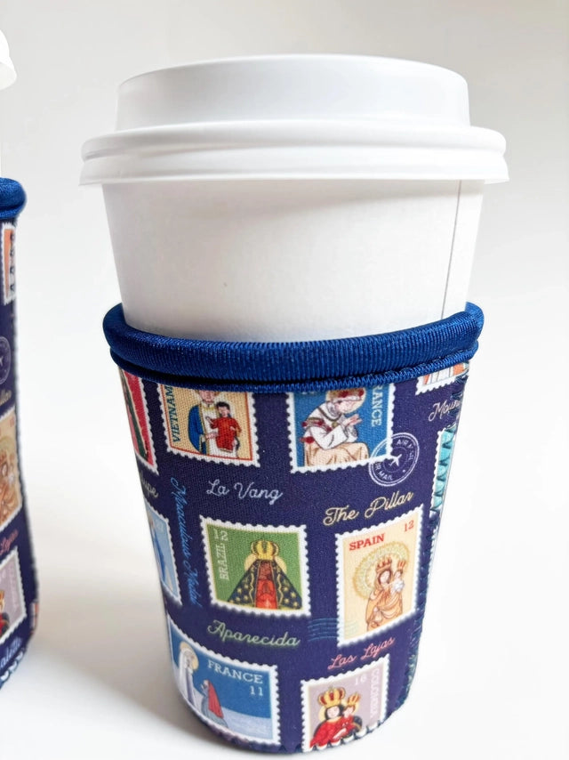 Ave Maria Post Catholic Drink Sleeve | Coffee Cozie — Catholic Gift | Homeschool Bookshop