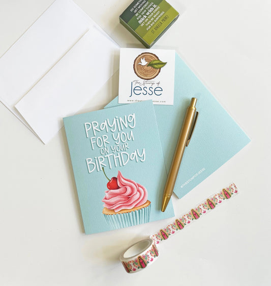 Praying For You On Your Birthday Greeting Card — Catholic Gift | Homeschool Bookshop