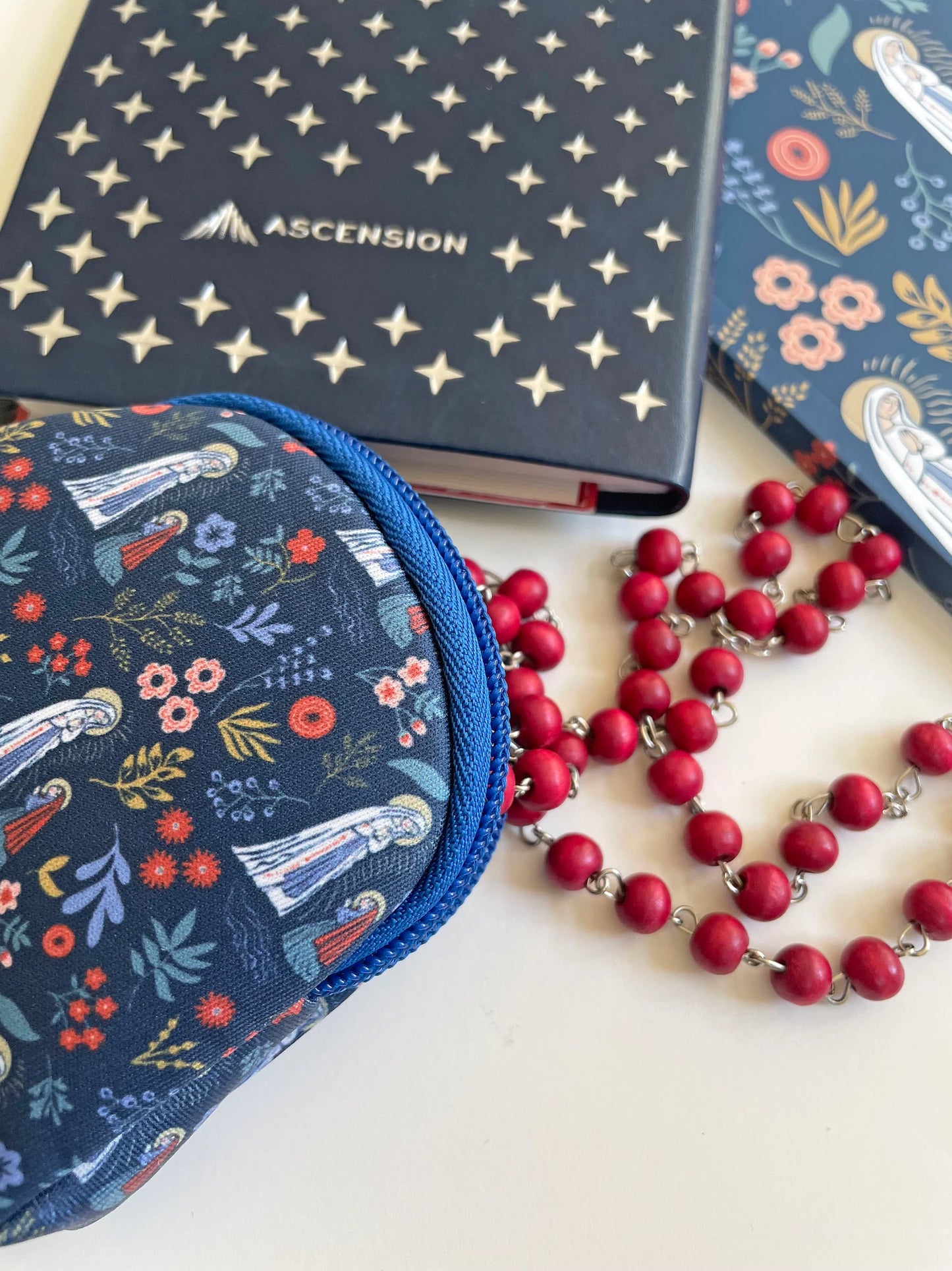 Rosary Our Lady of Lourdes Pouch — Catholic Gift | Homeschool Bookshop