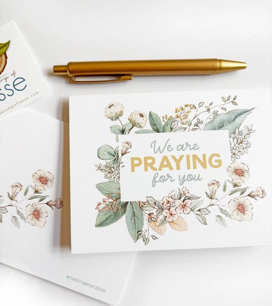 We Are Praying For You Greeting Card — Catholic Gift | Homeschool Bookshop