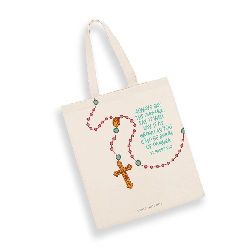 Rosary Tote Bag — Catholic Gift | Homeschool Bookshop