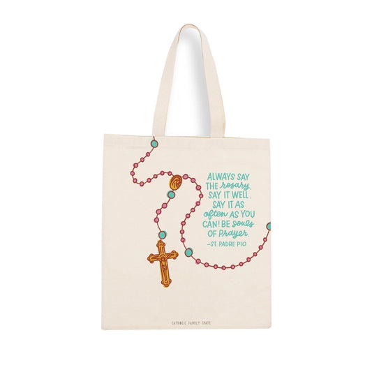 Rosary Tote Bag — Catholic Gift | Homeschool Bookshop