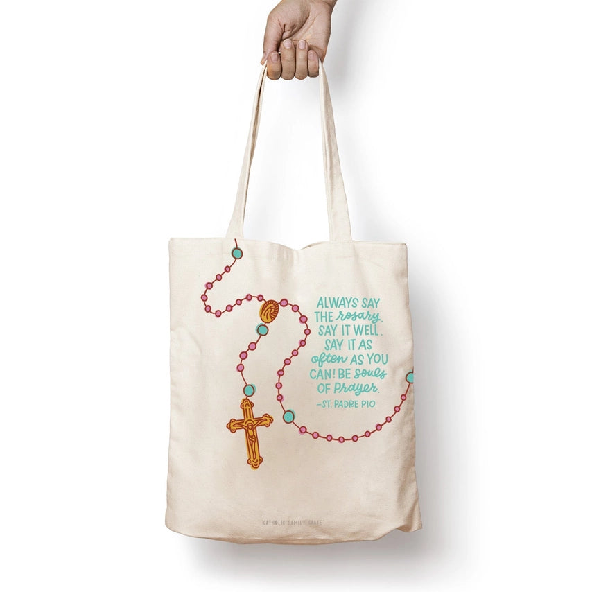 Rosary Tote Bag — Catholic Gift | Homeschool Bookshop