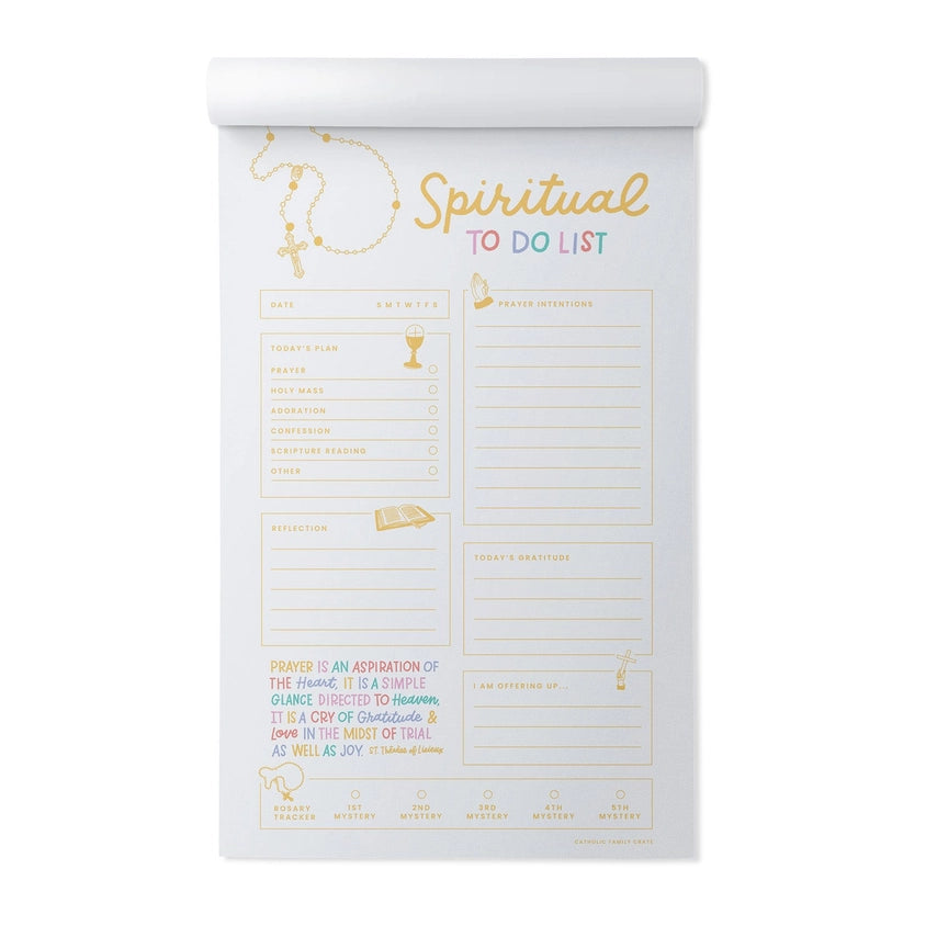 Spiritual To Do List Notepad — Catholic Gift | Homeschool Bookshop
