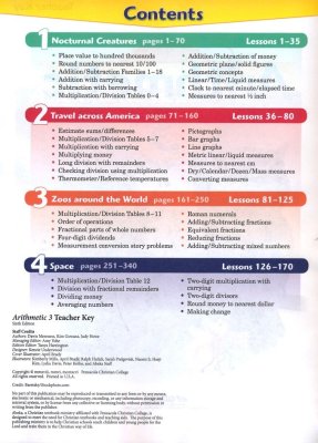 Abeka Arithmetic 3 Teacher Key