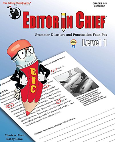 The Critical Thinking Editor In Chief Level 1 School Workbook