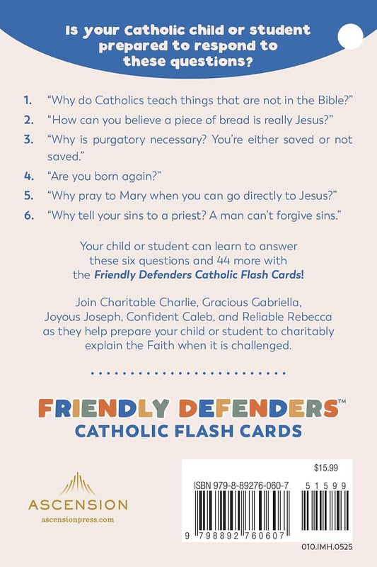 Friendly Defenders Catholic Flashcards