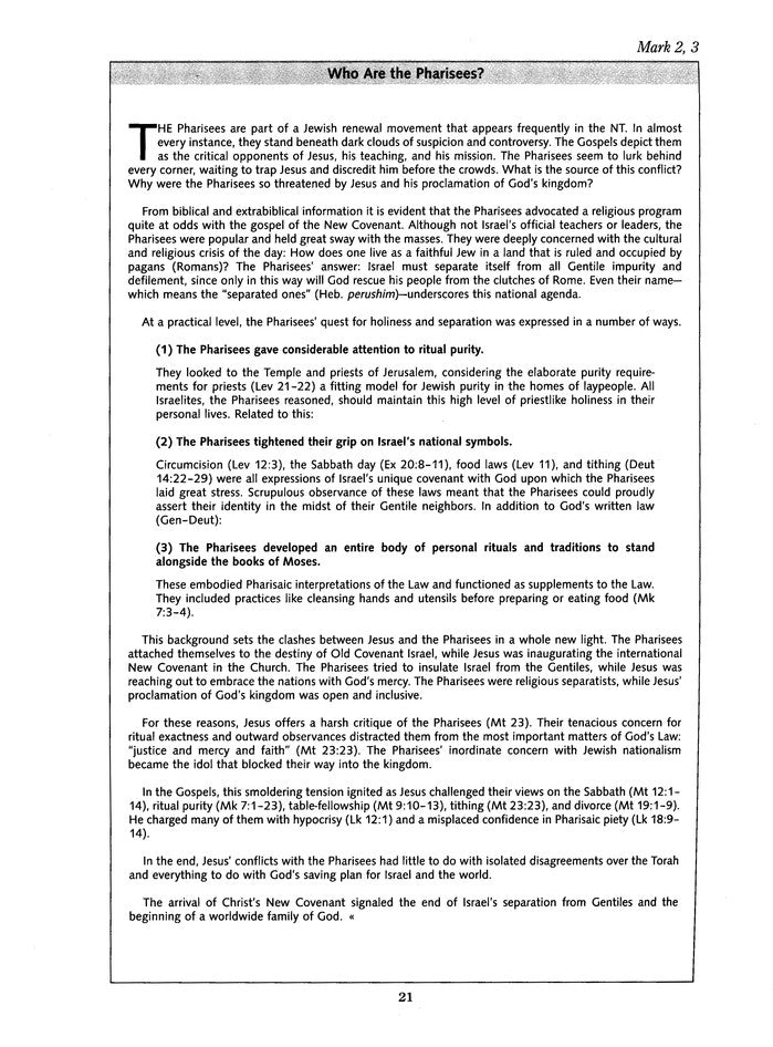 The Gospel of Mark, Ignatius Catholic Study Bible