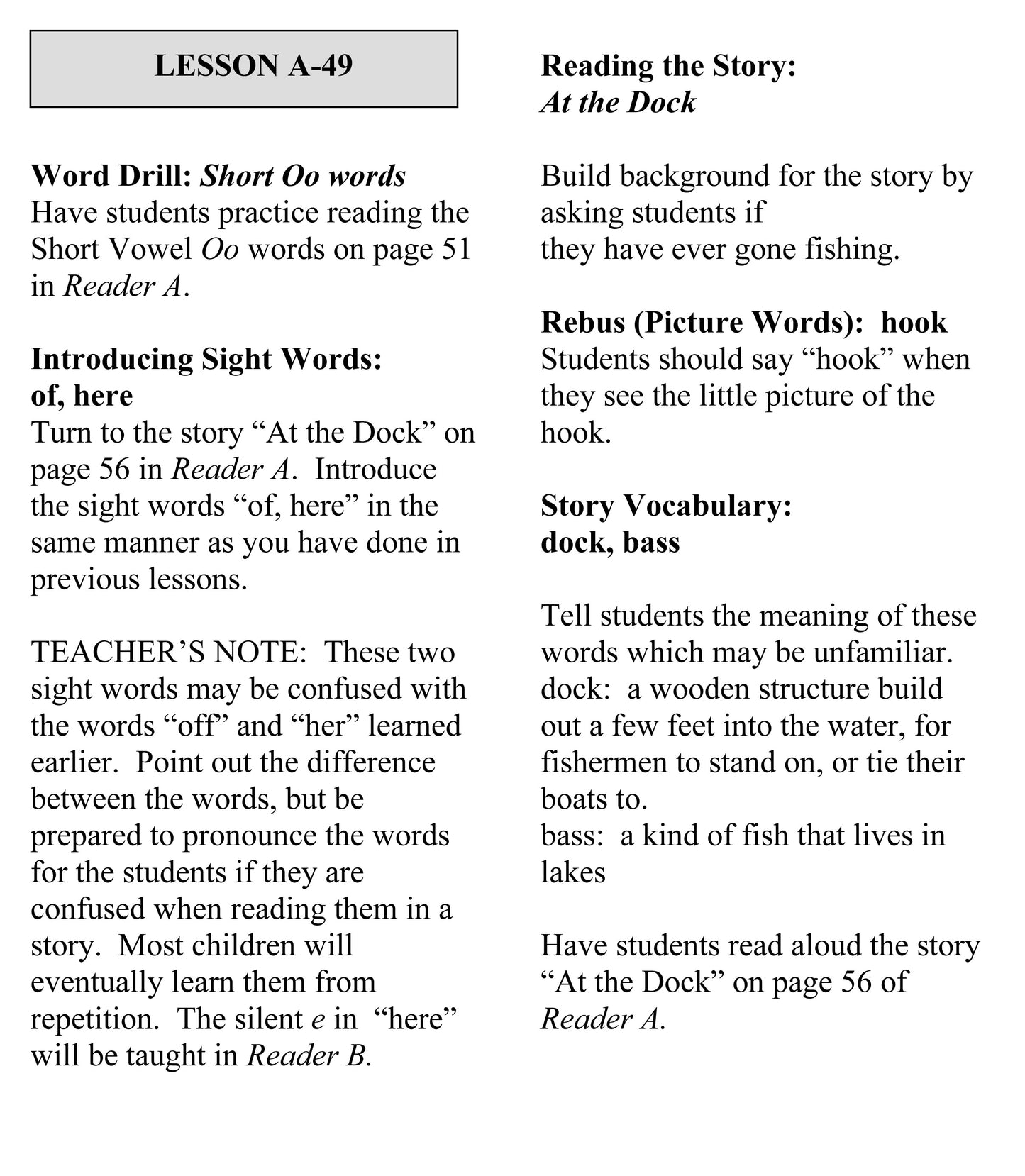 Little Angel Readers: Teacher's Manual Complete ABCD