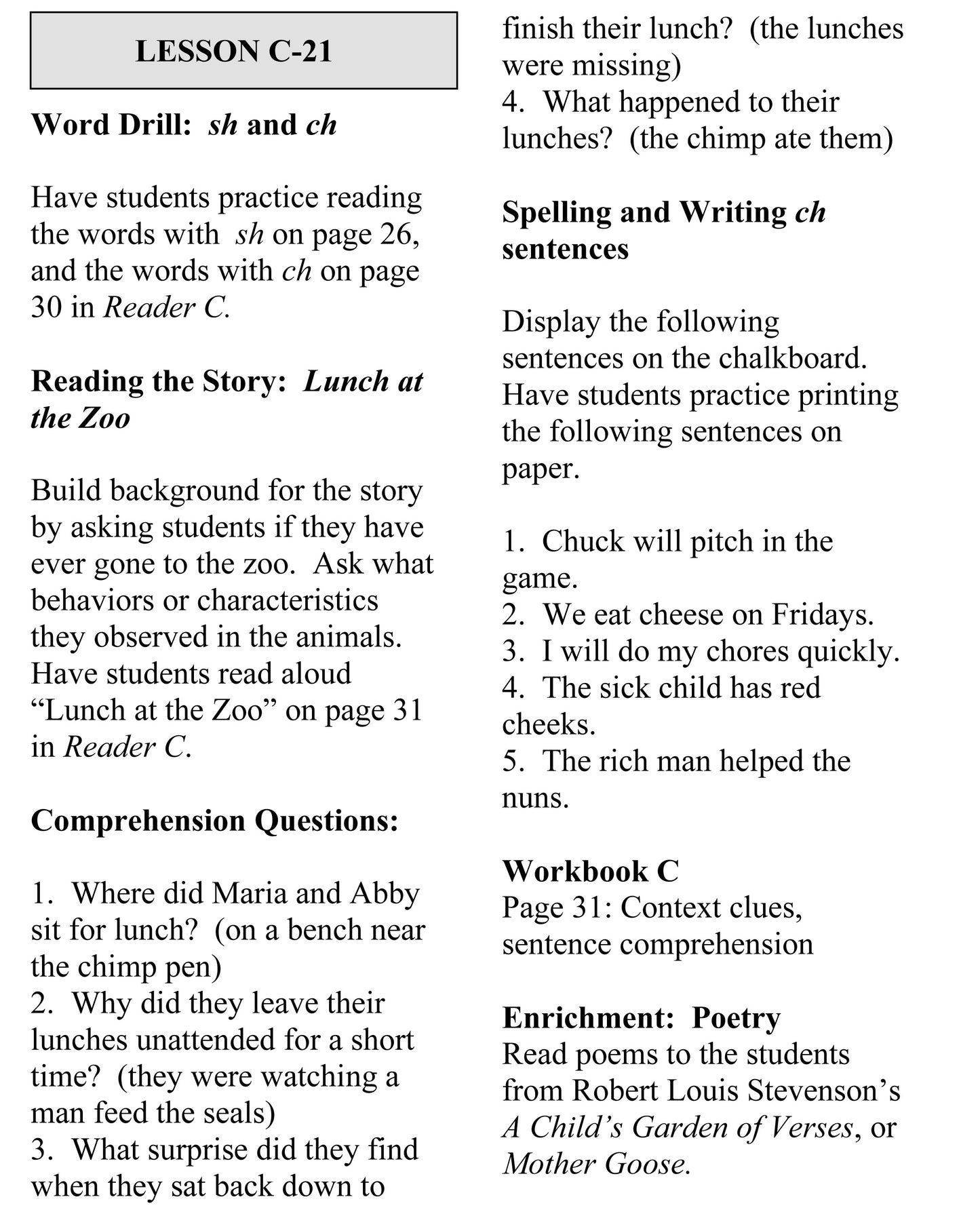 Little Angel Readers: Teacher's Manual Complete ABCD